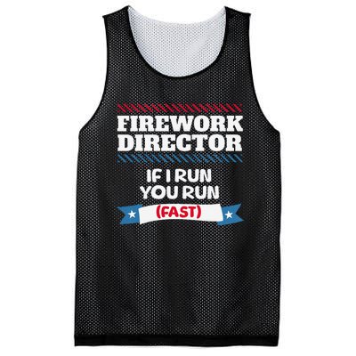 Fireworks Director If I Run You Run July 4th Independence Mesh Reversible Basketball Jersey Tank