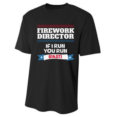 Fireworks Director If I Run You Run July 4th Independence Performance Sprint T-Shirt