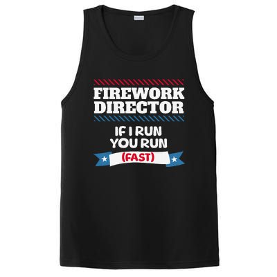 Fireworks Director If I Run You Run July 4th Independence PosiCharge Competitor Tank