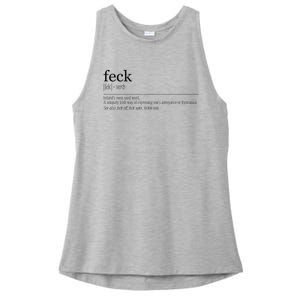 Feck Definition Irish Gift Ladies PosiCharge Tri-Blend Wicking Tank