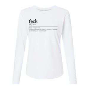 Feck Definition Irish Gift Womens Cotton Relaxed Long Sleeve T-Shirt