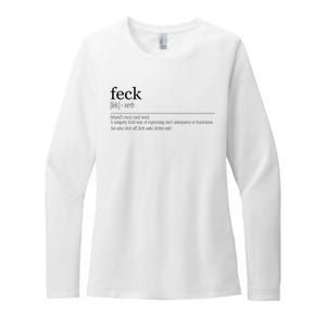 Feck Definition Irish Gift Womens CVC Long Sleeve Shirt