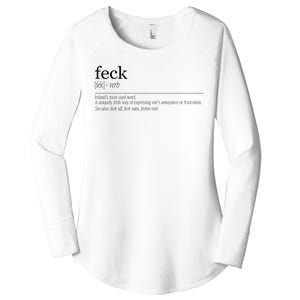 Feck Definition Irish Gift Women's Perfect Tri Tunic Long Sleeve Shirt