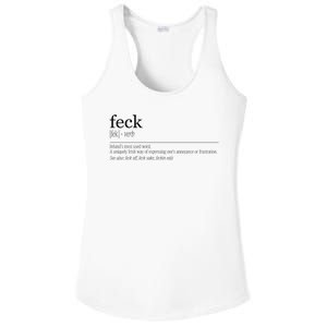 Feck Definition Irish Gift Ladies PosiCharge Competitor Racerback Tank