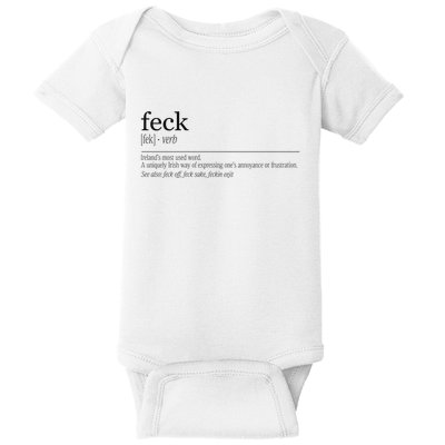 Feck Definition Irish Gift Baby Bodysuit