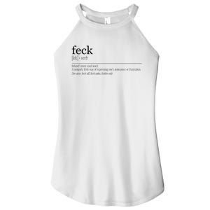 Feck Definition Irish Gift Women's Perfect Tri Rocker Tank