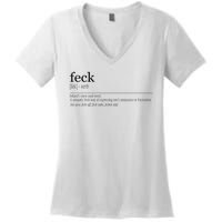 Feck Definition Irish Gift Women's V-Neck T-Shirt