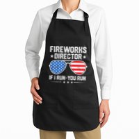Fireworks Director If I Run You Run For 4th Of July Full-Length Apron With Pockets