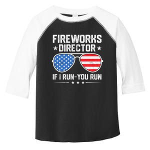 Fireworks Director If I Run You Run For 4th Of July Toddler Fine Jersey T-Shirt