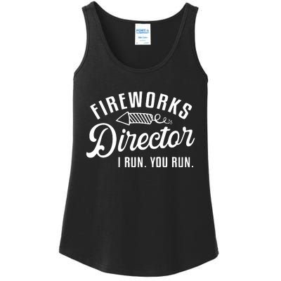 Fireworks Director I Run You Run | 4th Of July Ladies Essential Tank