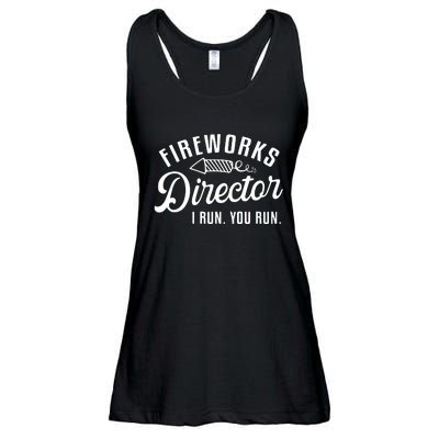 Fireworks Director I Run You Run | 4th Of July Ladies Essential Flowy Tank