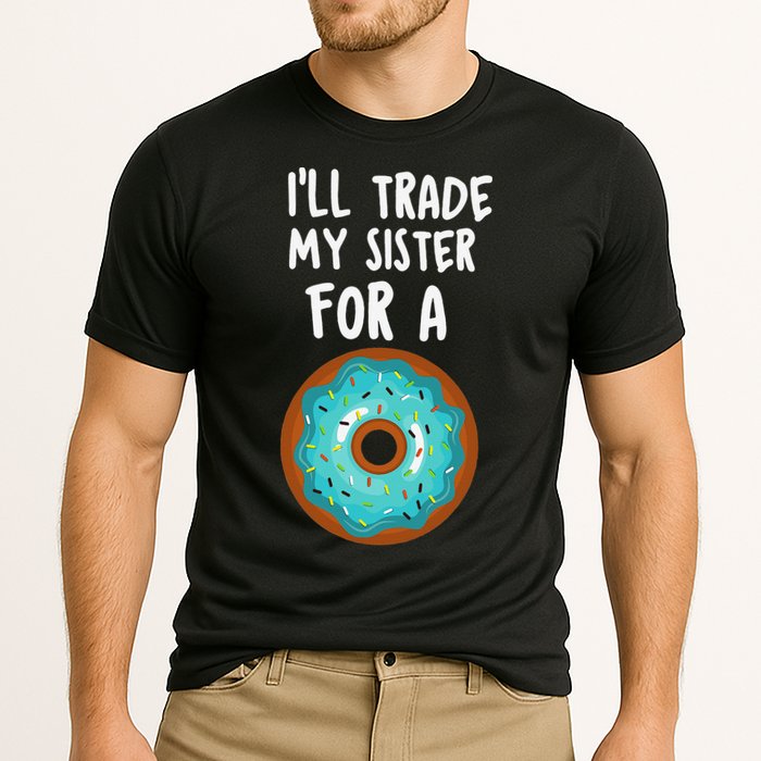 Funny Donut I'll Trade My Sister For A Donut Cooling Performance Crew T-Shirt