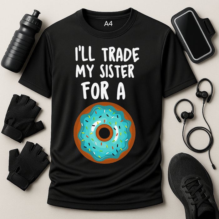 Funny Donut I'll Trade My Sister For A Donut Cooling Performance Crew T-Shirt