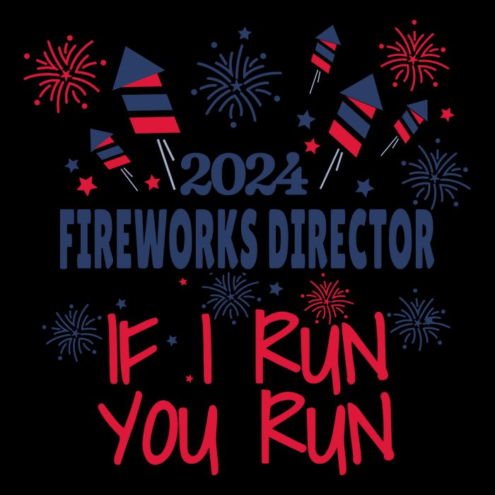 Fireworks Director If I Run You Run 4th Of July Drawstring Bag