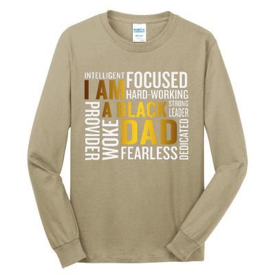 Fathers Day I Am Black Dad Black Father Black King Man Tall Long Sleeve T-Shirt