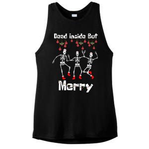 Funny Dead Inside But Merry Christmas Dancing Skeleton Nurse Gift Ladies PosiCharge Tri-Blend Wicking Tank