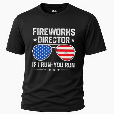 Fireworks Director If I Run You Run For 4th Of July Cooling Performance Crew T-Shirt
