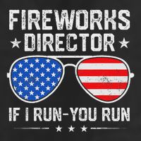 Fireworks Director If I Run You Run For 4th Of July Knit Cap Winter Beanie