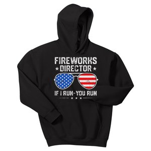 Fireworks Director If I Run You Run For 4th Of July Kids Hoodie