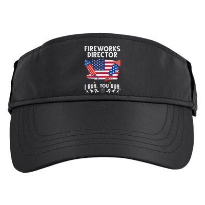 Fireworks Director I Run You Run 4th Of July Festive Adult Drive Performance Visor