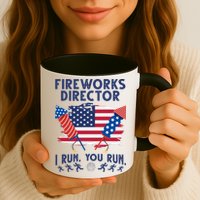 Fireworks Director I Run You Run 4th Of July Festive Mug