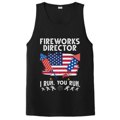 Fireworks Director I Run You Run 4th Of July Festive PosiCharge Competitor Tank