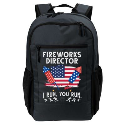 Fireworks Director I Run You Run 4th Of July Festive Daily Commute Backpack