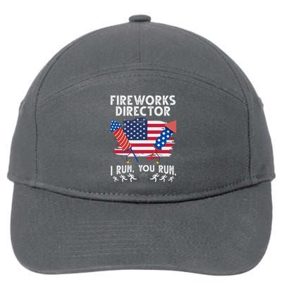 Fireworks Director I Run You Run 4th Of July Festive 7-Panel Snapback Hat