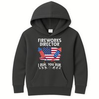 Fireworks Director I Run You Run 4th Of July Festive Kids Hoodie