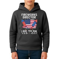 Fireworks Director I Run You Run 4th Of July Festive Kids Hoodie