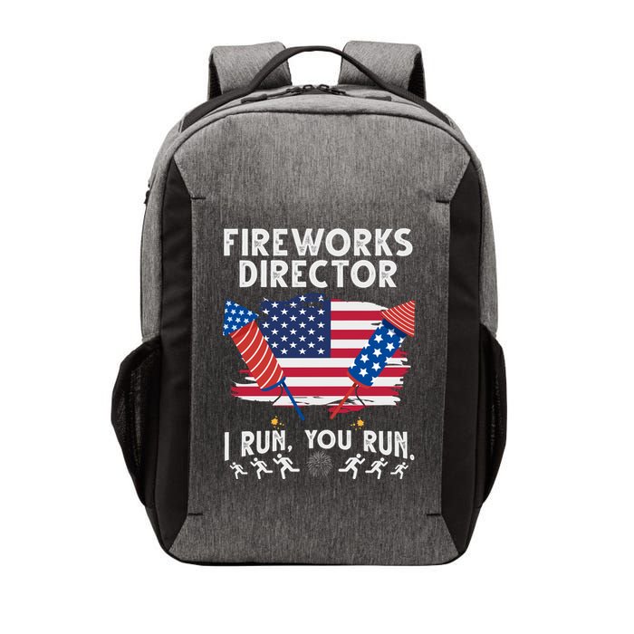 Fireworks Director I Run You Run 4th Of July Festive Vector Backpack