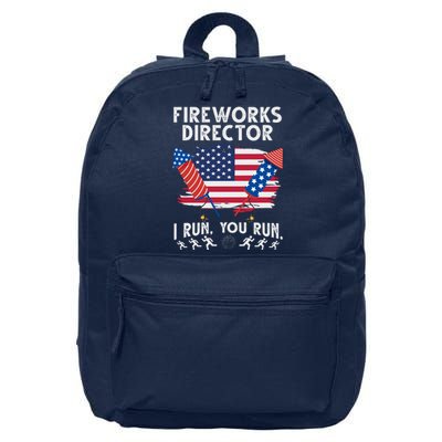 Fireworks Director I Run You Run 4th Of July Festive 16 in Basic Backpack