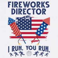 Fireworks Director I Run You Run 4th Of July Festive Garment-Dyed Sweatshirt