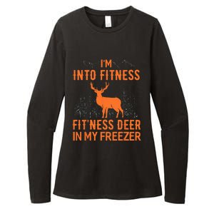 Fitness Deer In My Freezer Deer Deer Hunting Womens CVC Long Sleeve Shirt