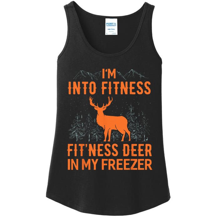 Fitness Deer In My Freezer Deer Deer Hunting Ladies Essential Tank