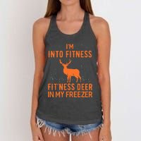 Fitness Deer In My Freezer Deer Deer Hunting Women's Knotted Racerback Tank