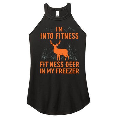 Fitness Deer In My Freezer Deer Deer Hunting Women's Perfect Tri Rocker Tank