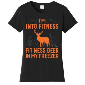 Fitness Deer In My Freezer Deer Deer Hunting Women's T-Shirt