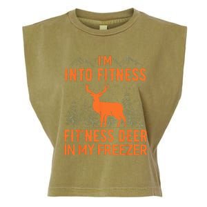 Fitness Deer In My Freezer Deer Deer Hunting Garment-Dyed Women's Muscle Tee