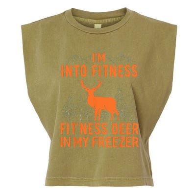 Fitness Deer In My Freezer Deer Deer Hunting Garment-Dyed Women's Muscle Tee