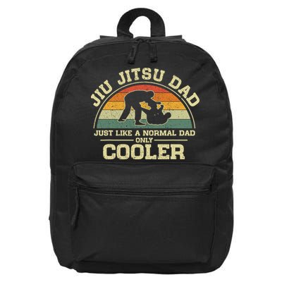 Father’s Day Jiu Jitsu Dad Training Father Vintage Funny 16 in Basic Backpack