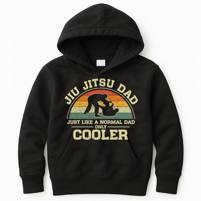 Father’s Day Jiu Jitsu Dad Training Father Vintage Funny Kids Hoodie