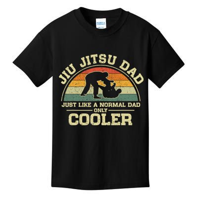 Father’s Day Jiu Jitsu Dad Training Father Vintage Funny Kids T-Shirt
