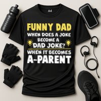 Funny Dad Joke When It Becomes A Parent Performance Shirt