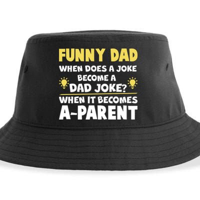 Funny Dad Joke When It Becomes A Parent Sustainable Bucket Hat