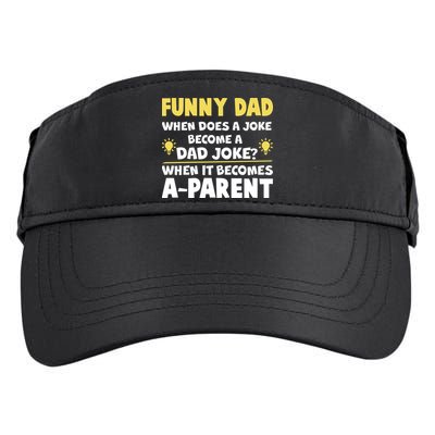 Funny Dad Joke When It Becomes A Parent Adult Drive Performance Visor