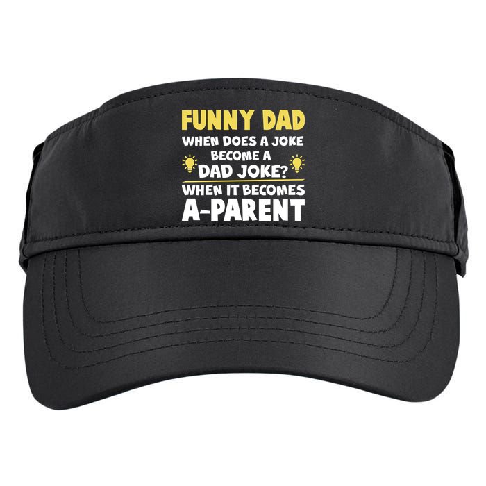 Funny Dad Joke When It Becomes A Parent Adult Drive Performance Visor