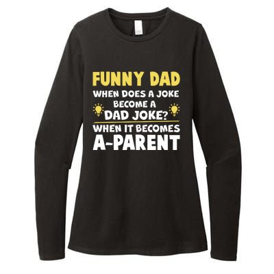 Funny Dad Joke When It Becomes A Parent Womens CVC Long Sleeve Shirt