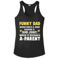 Funny Dad Joke When It Becomes A Parent Ladies PosiCharge Competitor Racerback Tank