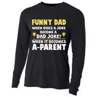 Funny Dad Joke When It Becomes A Parent Cooling Performance Long Sleeve Crew